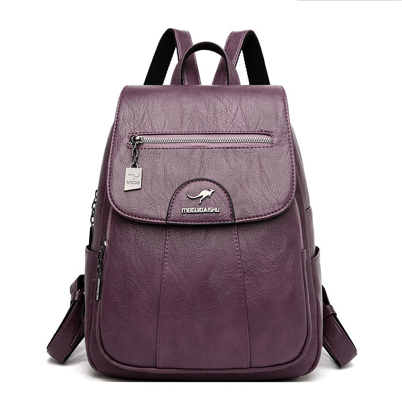 Premium Daily Genuine Leather Ladies Backpack
