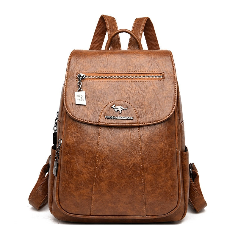 Premium Daily Genuine Leather Ladies Backpack