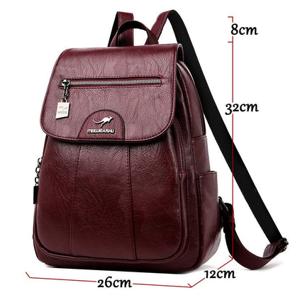 Premium Daily Genuine Leather Ladies Backpack