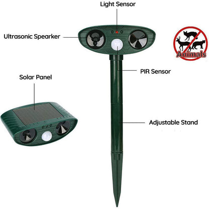 Outdoor Motion Sensor Animal Repeller for Garden Protection