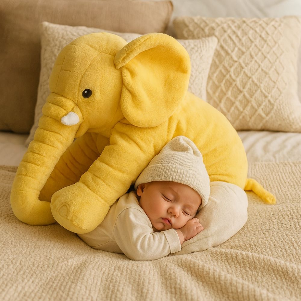 Soft Baby Elephant Cushion Nursery Pillow Gift Set