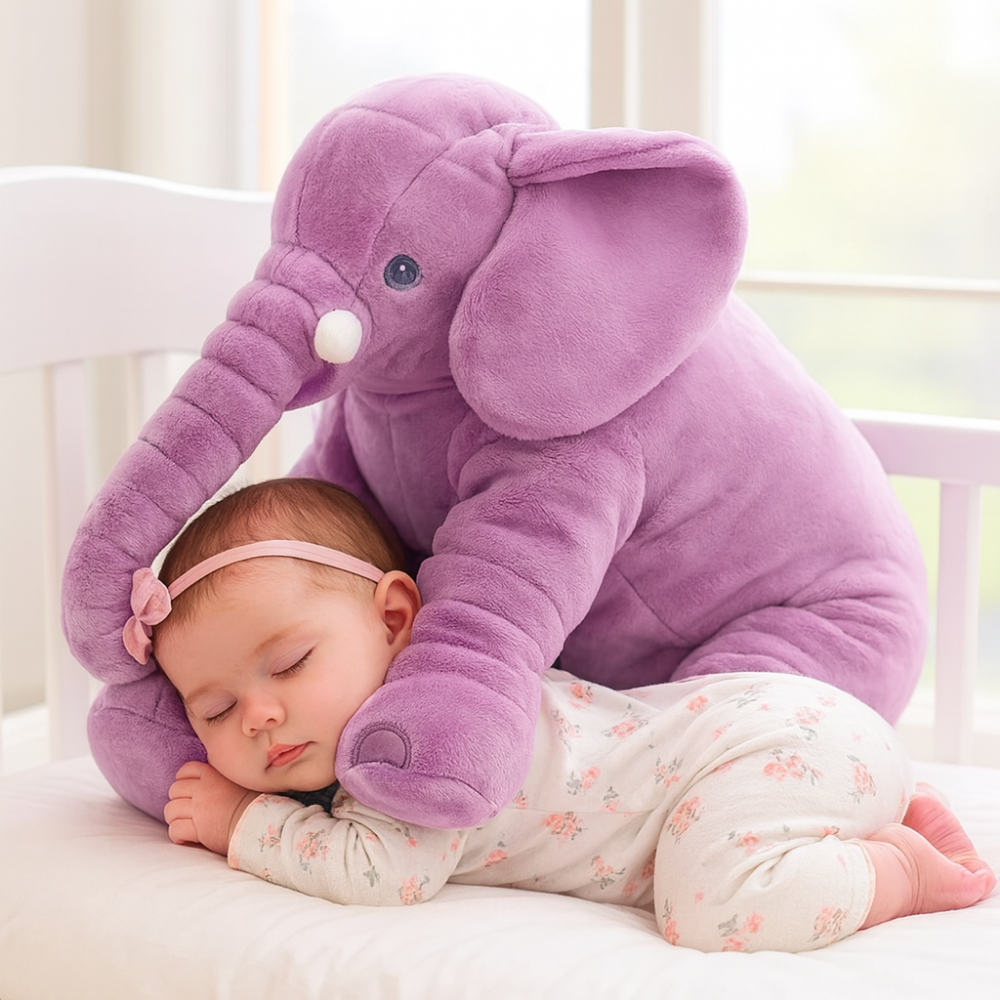Soft Baby Elephant Cushion Nursery Pillow Gift Set
