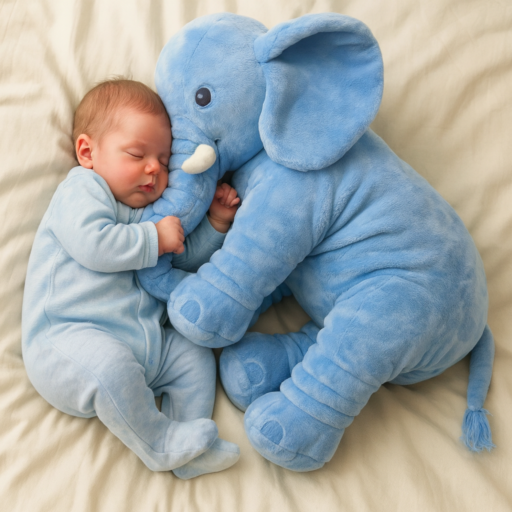 Soft Baby Elephant Cushion Nursery Pillow Gift Set