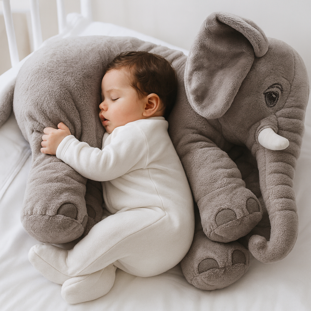 Soft Baby Elephant Cushion Nursery Pillow Gift Set