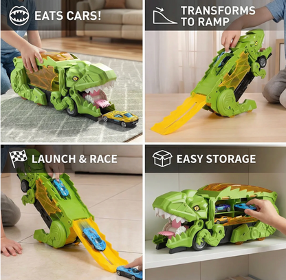 Fun Kids Dinosaur Vehicle Playset Carrier Truck