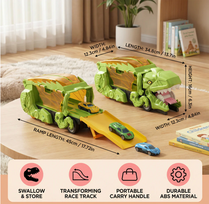 Fun Kids Dinosaur Vehicle Playset Carrier Truck