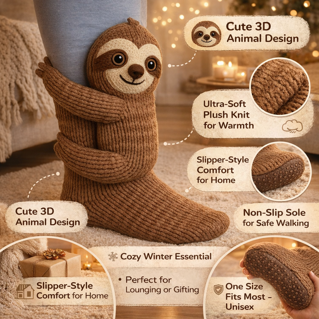 Comfy Fun Animal Print Slipper Socks