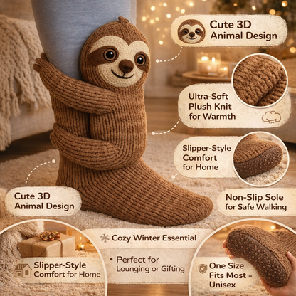 Comfy Fun Animal Print Slipper Socks