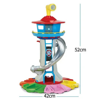 Sturdy Kids Climbing Playset Slide with Toy Cars