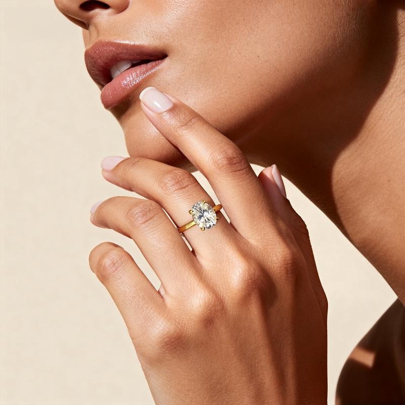Luxurious Golden Cubic Zirconia Ring