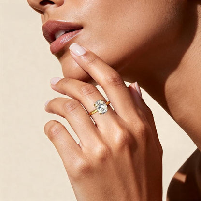 Luxurious Golden Cubic Zirconia Ring