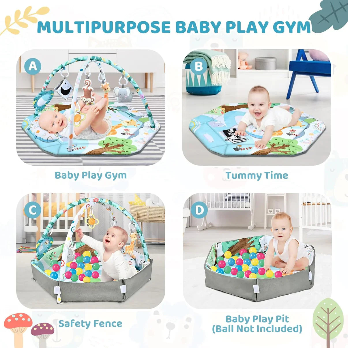Fun Baby Play Gym and Sensory Mat
