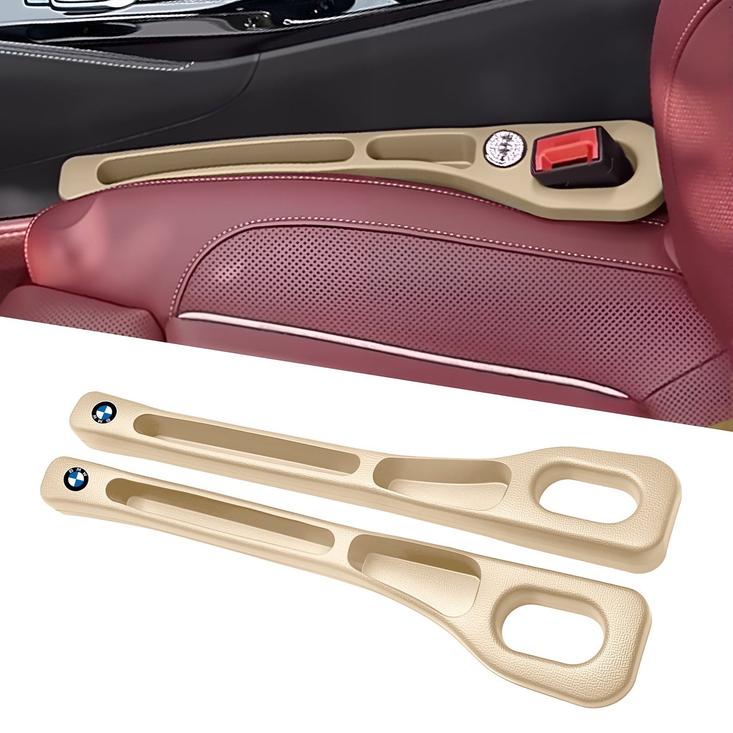 Premium Car Seat Gap Filler with Adjustable Belt Slot