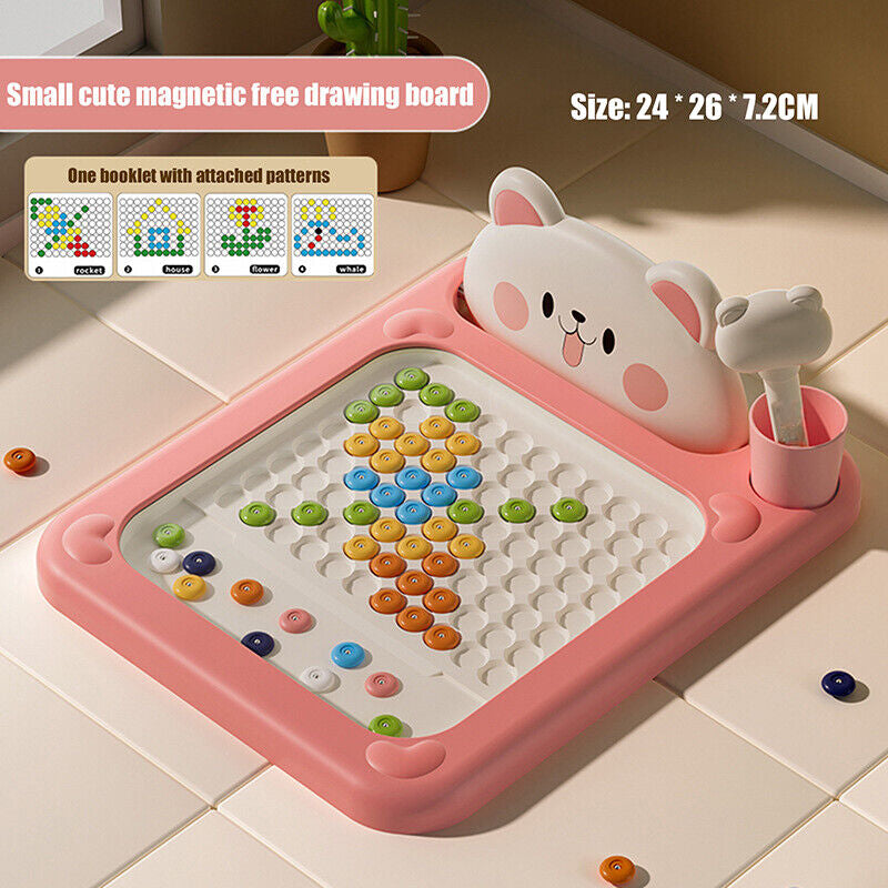 Fun Magnetic Sketch Board – Shiba Bear Dots Art Toy