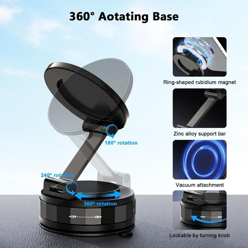 Strong Adhesive 360° Phone Mount with Adjustable Lock