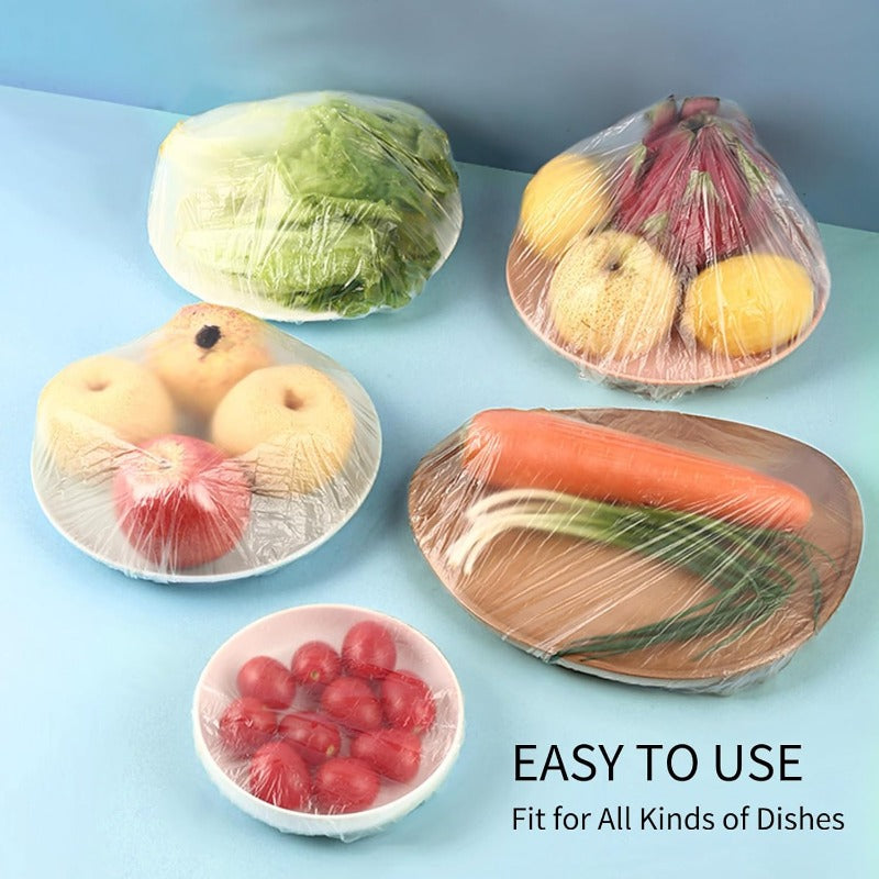 Fresh Food Storage Bags – Flexible Plastic Bowl Wraps