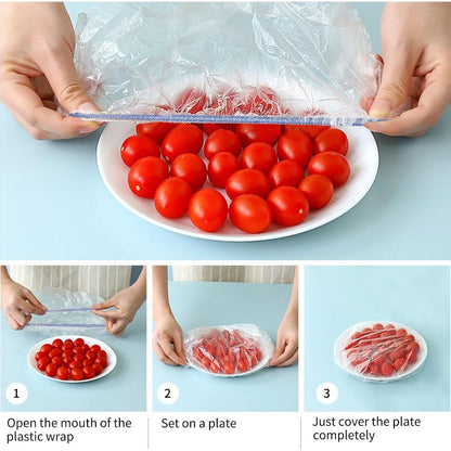 Fresh Food Storage Bags – Flexible Plastic Bowl Wraps