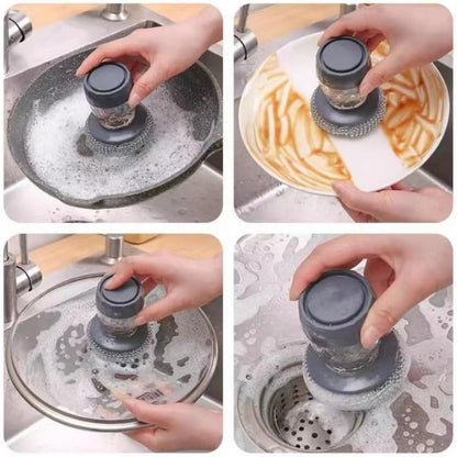 Tough PTE Scrubber with Soap Dispenser - Kitchen Cleaner