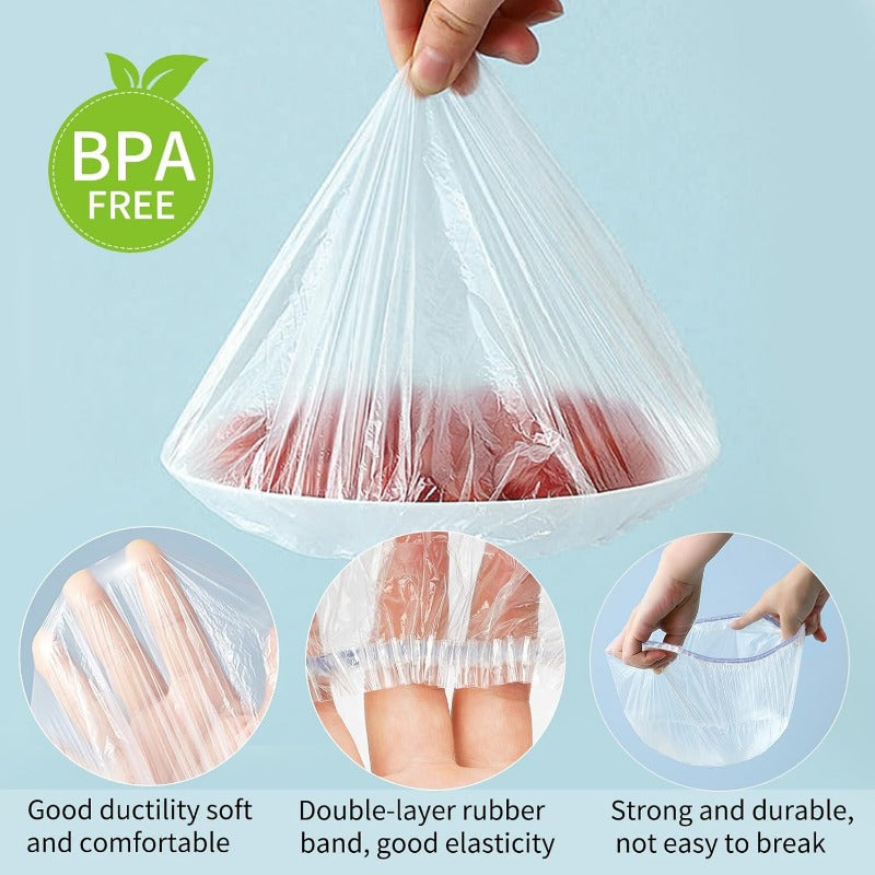 Fresh Food Storage Bags – Flexible Plastic Bowl Wraps