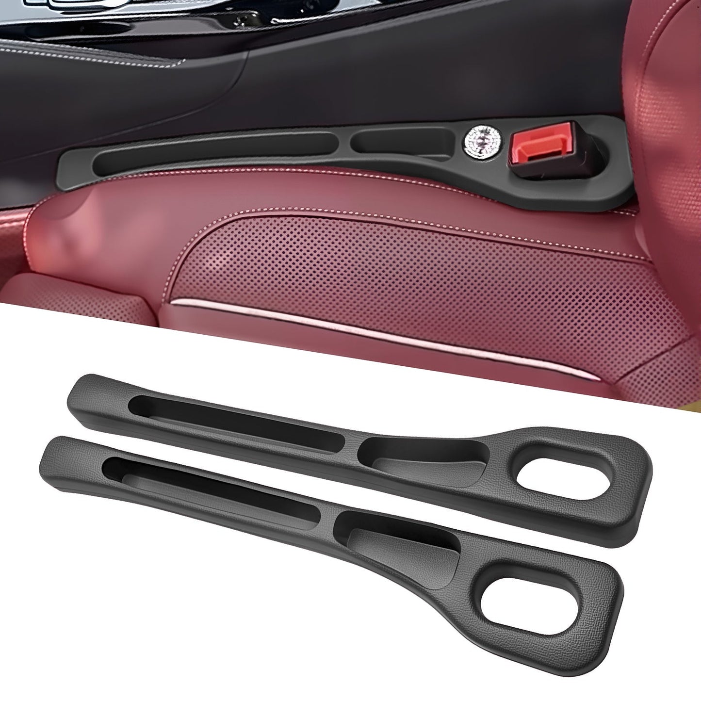 Premium Car Seat Gap Filler with Adjustable Belt Slot