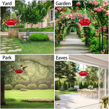 Colorful Outdoor Hanging Hummingbird Feeders