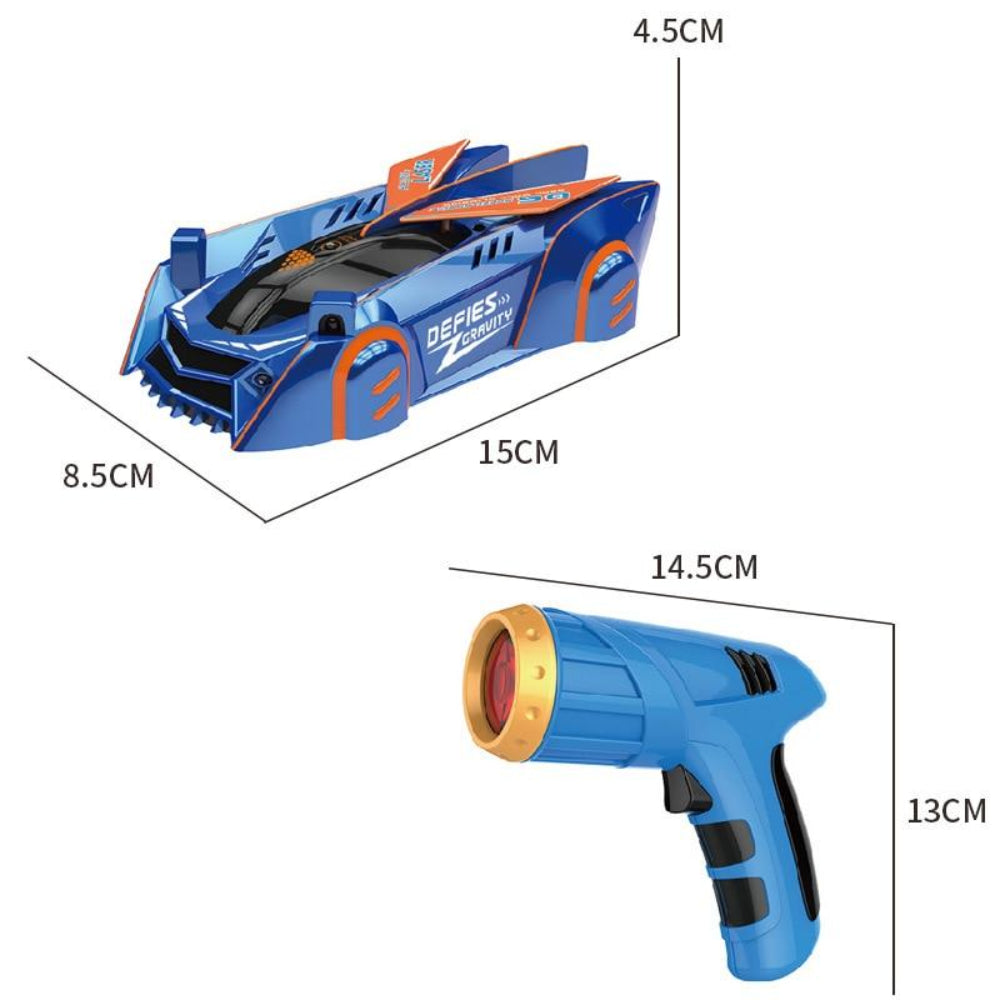 Fast RC Wall Crawler LED Stunt Car Toy for Kids