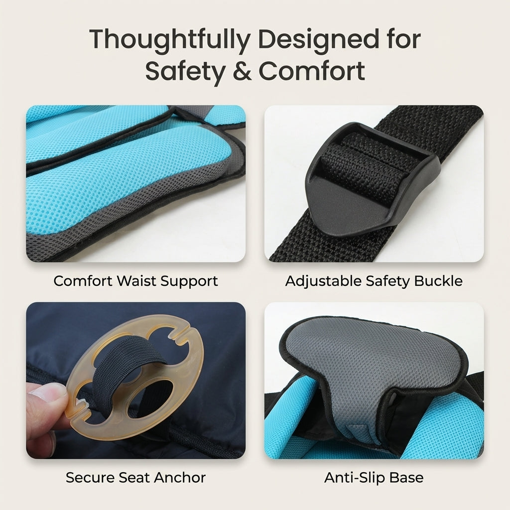 Compact Child Car Booster Seat - Safe Travel Harness
