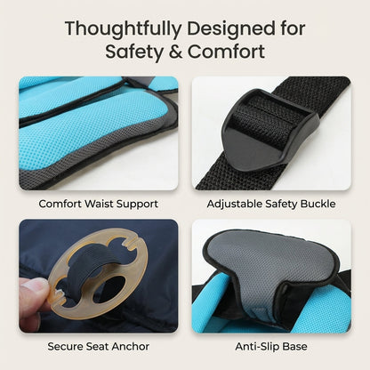 Compact Child Car Booster Seat - Safe Travel Harness
