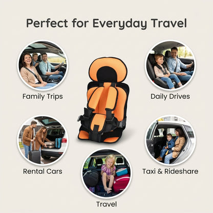 Compact Child Car Booster Seat - Safe Travel Harness