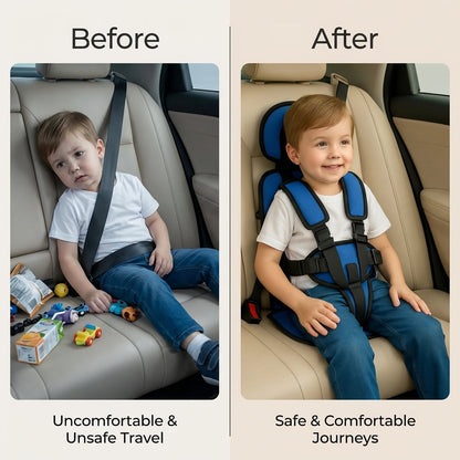 Compact Child Car Booster Seat - Safe Travel Harness