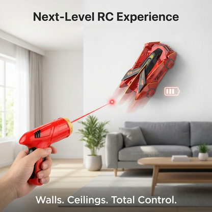 Fast RC Wall Crawler LED Stunt Car Toy for Kids
