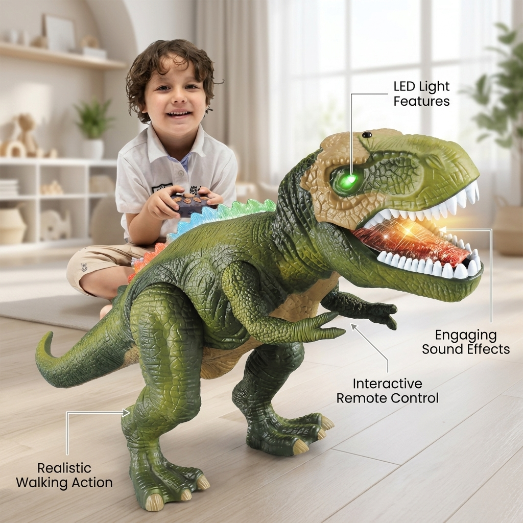 Fun Remote Control Walking Dinosaur Toy