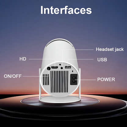 Mini Video Projector With WiFi6 and Bluetooth 5.0