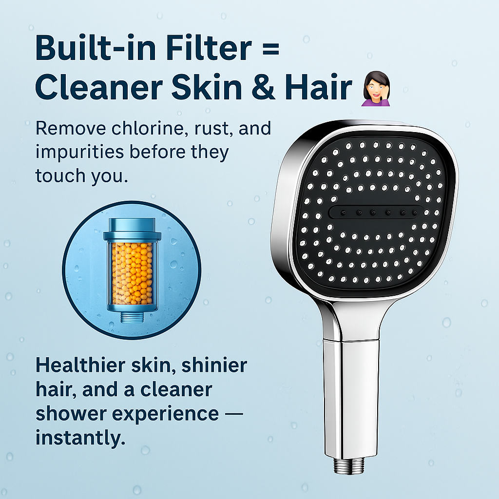 Powerful Shower Head with Advanced Water Filtration